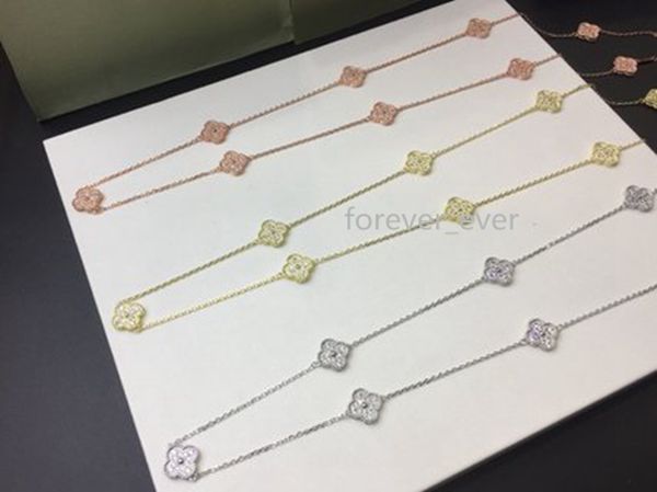 full diamond four leaf clover ten-flower jewelry sweater chain 18k gold process chain length 100cm 3 colors, Red;brown
full diamond four leaf clover ten-flower jewelry sweater chain 18k gold process chain length 100cm 3 colors, Red;brown