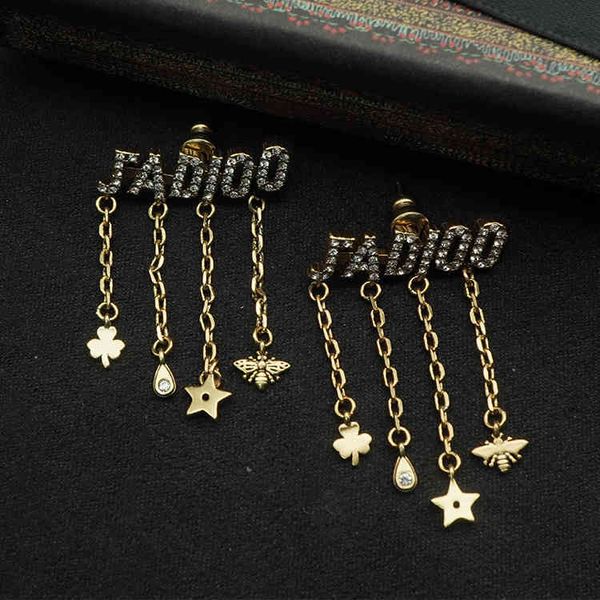 super discount 75% off house brass letter female net red fashion temperament tassel star earrings, Golden
super discount 75% off house brass letter female net red fashion temperament tassel star earrings, Golden