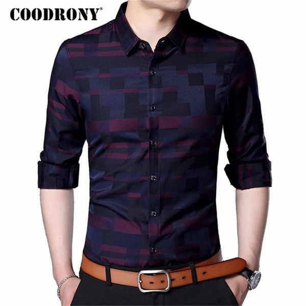 coodrony men shirt mens business casual shirts new arrival men famous brand clothing plaid long sleeve camisa masculina 712 lj200925, White;black
coodrony men shirt mens business casual shirts new arrival men famous brand clothing plaid long sleeve camisa masculina 712 lj200925, White;black