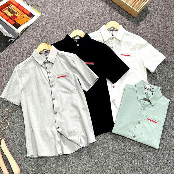 american fashion brand pra spring 2022 men's lapel short sleeve shirt linen business casual shirt -3xl, White;black
american fashion brand pra spring 2022 men's lapel short sleeve shirt linen business casual shirt -3xl, White;black