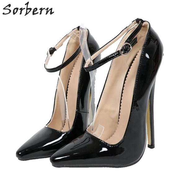 sorbern black shiny women pump dress shoes with ankle strap pointed toe 18cm stilettos fetish shoe custom colors
sorbern black shiny women pump dress shoes with ankle strap pointed toe 18cm stilettos fetish shoe custom colors
