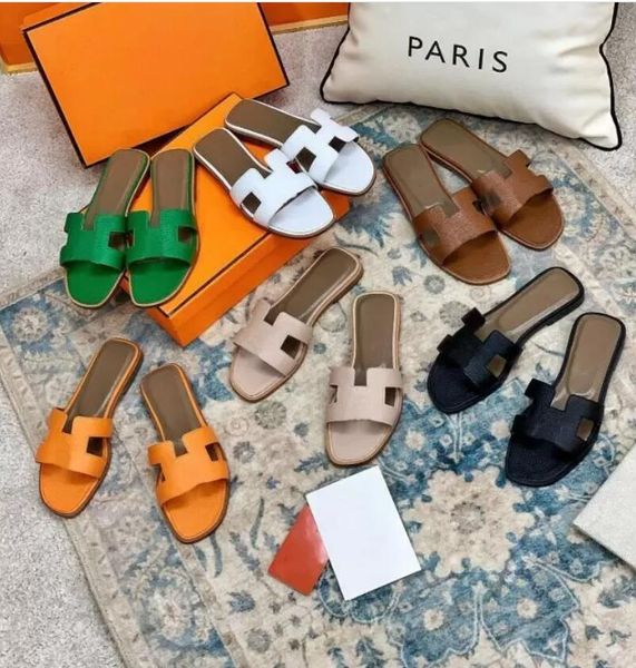 2022 fashion sandals genuine leather h women slippers summer luxury flat slides ladies beach sandal party wedding oran slipper, Black
2022 fashion sandals genuine leather h women slippers summer luxury flat slides ladies beach sandal party wedding oran slipper, Black