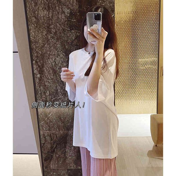 women's t-shirt long staple cotton mulberry silk round neck silhouette loose bf style short sleeve t-shirt women's net red basic t, White
women's t-shirt long staple cotton mulberry silk round neck silhouette loose bf style short sleeve t-shirt women's net red basic t, White