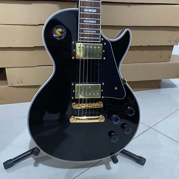 custom electric guitar black color mahogany body rosewood fingerboard golden hardware same of the pictures
custom electric guitar black color mahogany body rosewood fingerboard golden hardware same of the pictures