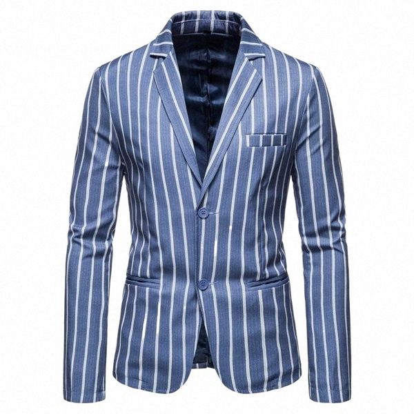 men's jackets fashion blue and white striped blazer luxury suit lapel button slim fit stylish jacket party coats with pocket j6dt#, Black;brown
men's jackets fashion blue and white striped blazer luxury suit lapel button slim fit stylish jacket party coats with pocket j6dt#, Black;brown
