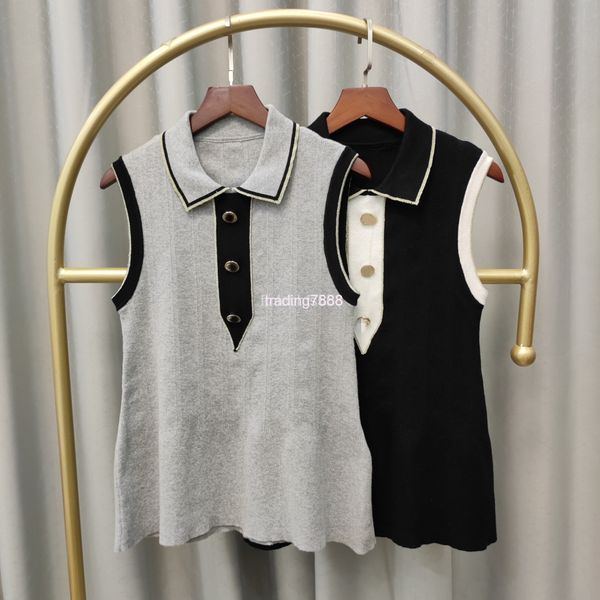women's sweaters style small fragrance sleeveless lapel knitted women's sweater metal button college student dress, White;black
women's sweaters style small fragrance sleeveless lapel knitted women's sweater metal button college student dress, White;black