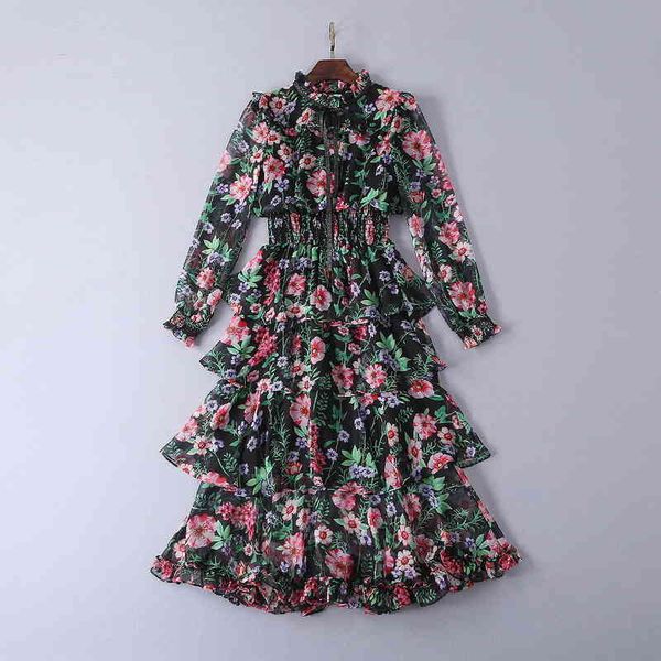 casual dresses stand collar cake skirt spring women's elegant chiffon elastic waist long sleeve printed dress y2wi, Black;gray
casual dresses stand collar cake skirt spring women's elegant chiffon elastic waist long sleeve printed dress y2wi, Black;gray