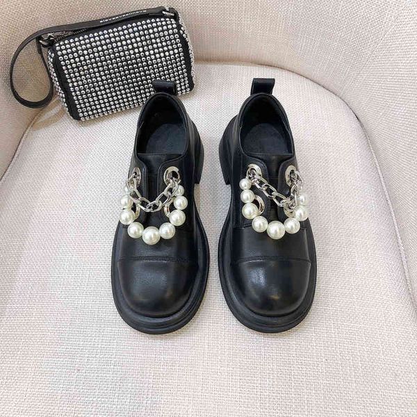 dress shoes high end quality small fragrance mary jane women's shoes autumn pearl chain thick bottom cover foot single shoe fashion, Black
dress shoes high end quality small fragrance mary jane women's shoes autumn pearl chain thick bottom cover foot single shoe fashion, Black