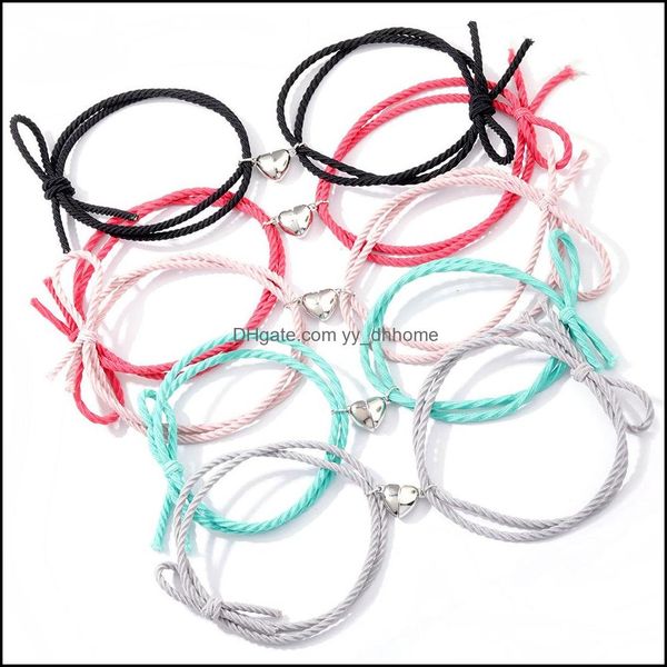charm bracelets jewelry heart magnet attracts couples students good sisters hand rope friendship bracelet drop delivery 2021 nxvus, Golden;silver
charm bracelets jewelry heart magnet attracts couples students good sisters hand rope friendship bracelet drop delivery 2021 nxvus, Golden;silver