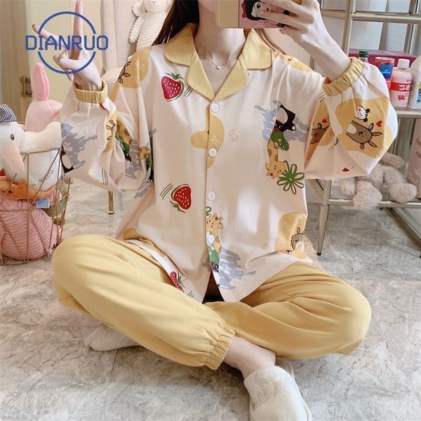 dianruo spring autumn kawaii pajamas women long sleeve home clothes korean sweet cute cartoon princess pajama set q379 201114, Black;red
dianruo spring autumn kawaii pajamas women long sleeve home clothes korean sweet cute cartoon princess pajama set q379 201114, Black;red
