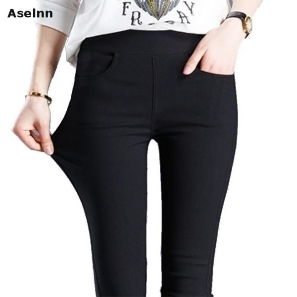 aselnn spring fashion women pencil pants casual elastic waist skinny trousers plus size black white stretch pants y200114
aselnn spring fashion women pencil pants casual elastic waist skinny trousers plus size black white stretch pants y200114