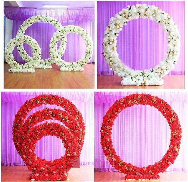 round silk 3d floral arch wedding props road lead stage background decor iron arch stand frame with silk artificial flowers
round silk 3d floral arch wedding props road lead stage background decor iron arch stand frame with silk artificial flowers