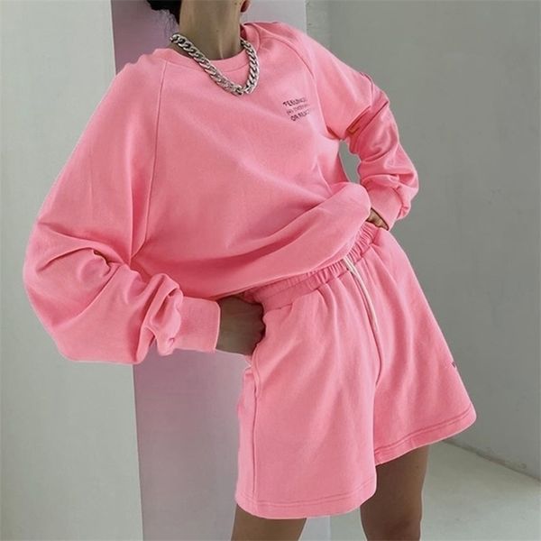 casual y2k letter print oversized sweat suits lounge wear sweatshirt and shorts two piece set tracksuit women outfits streetwear 210331, White
casual y2k letter print oversized sweat suits lounge wear sweatshirt and shorts two piece set tracksuit women outfits streetwear 210331, White
