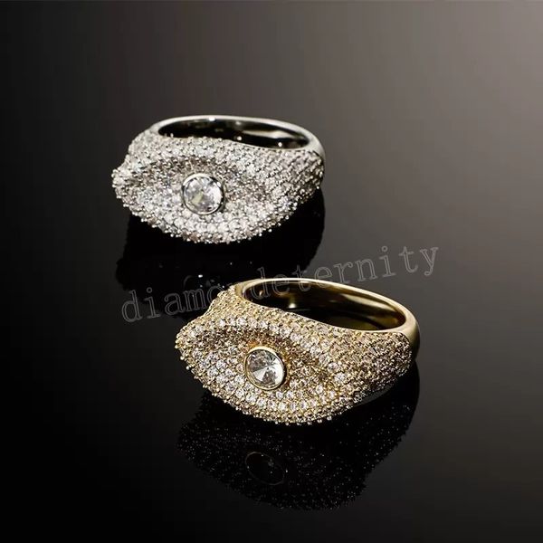 new fashion gold plated bling cz eye ring for men women for wedding party nice gift, Silver
new fashion gold plated bling cz eye ring for men women for wedding party nice gift, Silver