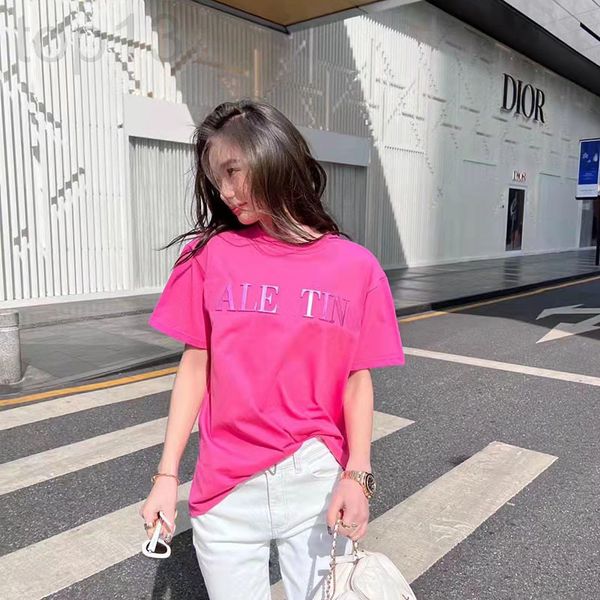 women's t-shirt designer chaopai 2022 spring and summer new chest foaming process + letter bronzing three-dimensional cutting short sle, White
women's t-shirt designer chaopai 2022 spring and summer new chest foaming process + letter bronzing three-dimensional cutting short sle, White