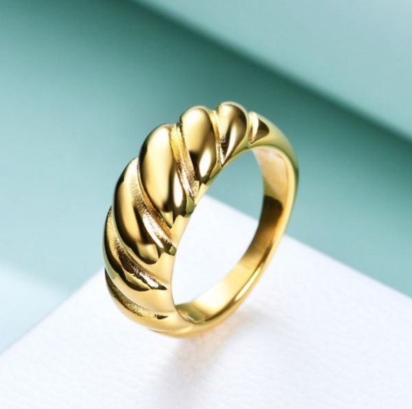 european and american creative retro simple titanium steel gold and silver personality ring
european and american creative retro simple titanium steel gold and silver personality ring