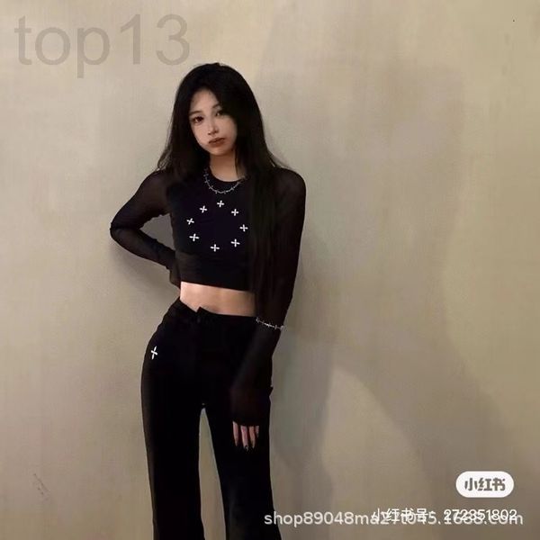 women's t-shirt designer chaopai 22 early spring new black perspective sleeve baked white cross print bottomed fuuw
women's t-shirt designer chaopai 22 early spring new black perspective sleeve baked white cross print bottomed fuuw