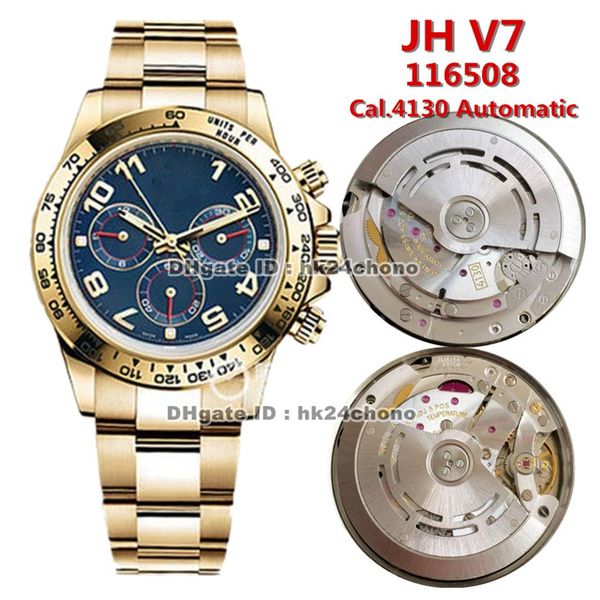 12 styles jh v7 40mm cal.4130 automatic chronograph mens watch 116508 blue dial 18k yellow gold bracelet gents watche213q, Slivery;brown
12 styles jh v7 40mm cal.4130 automatic chronograph mens watch 116508 blue dial 18k yellow gold bracelet gents watche213q, Slivery;brown