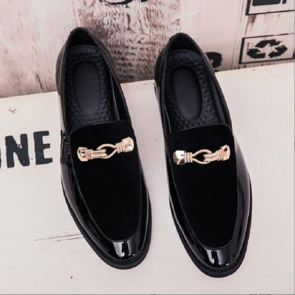 fashion men's leather loafers design luxury shoes pointed toe male formal business dress slip-on men wedding shoes casual smoking slipp, Black
fashion men's leather loafers design luxury shoes pointed toe male formal business dress slip-on men wedding shoes casual smoking slipp, Black