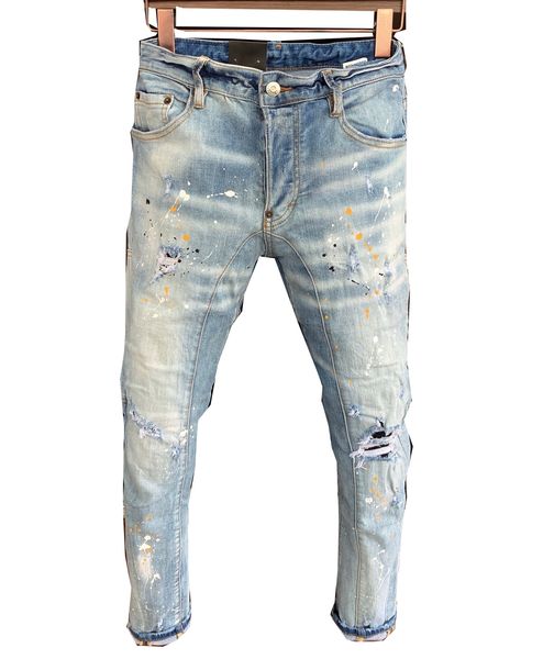 2022 new european and american men's badge ripped stretch jeans men's fashion slim washed motorcycle patchwork hip hop pants66, Blue
2022 new european and american men's badge ripped stretch jeans men's fashion slim washed motorcycle patchwork hip hop pants66, Blue