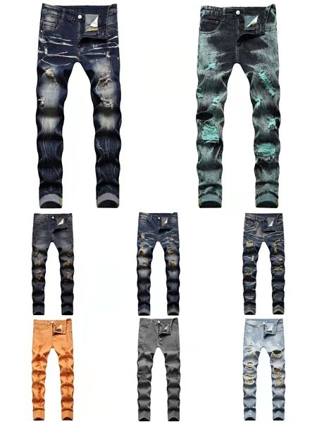 european and american new creative work hole stitch embroidery jeans men's small stretch jeans designer men korean casual straight leg, Blue
european and american new creative work hole stitch embroidery jeans men's small stretch jeans designer men korean casual straight leg, Blue