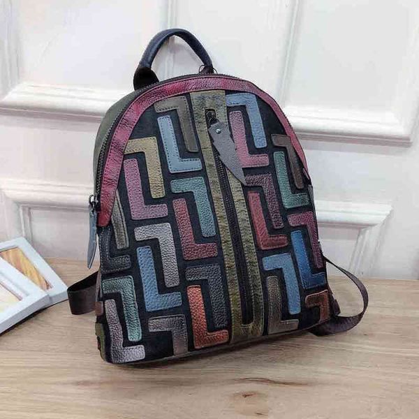 multicolor genuine leather women backpack real cowhide leather colorful patchwork style backpack ladies mochila shopper bag 220609
multicolor genuine leather women backpack real cowhide leather colorful patchwork style backpack ladies mochila shopper bag 220609