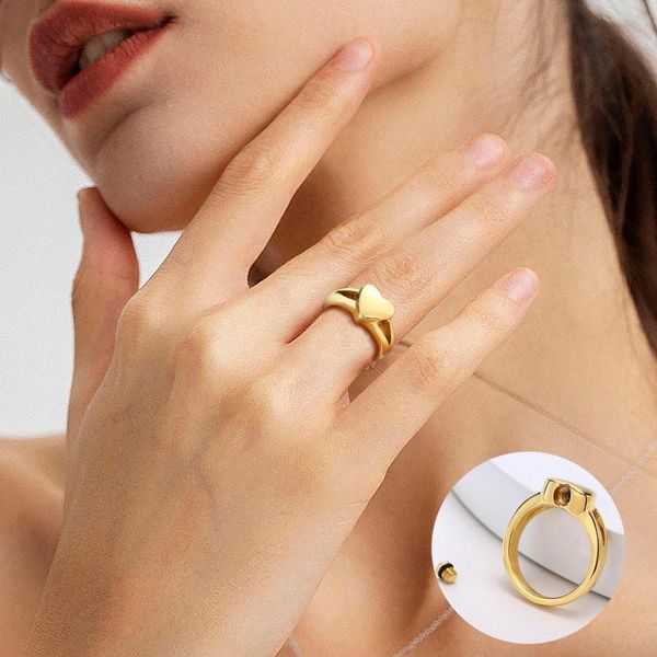 cluster rings stainless steel openable heart ring for women love shape finger memorial gifts, Golden;silver
cluster rings stainless steel openable heart ring for women love shape finger memorial gifts, Golden;silver