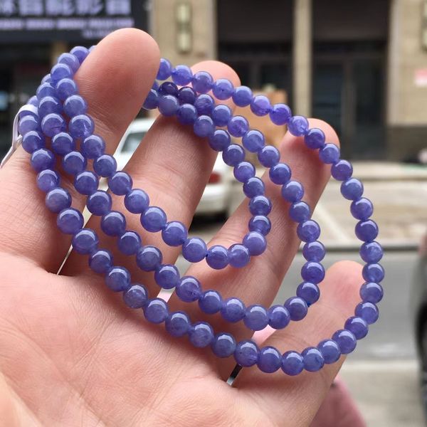 5.2mm natural blue tanzania tanzanite clear round beads 3 laps bracelet necklace for fashion healing genuine aaaaa, Silver
5.2mm natural blue tanzania tanzanite clear round beads 3 laps bracelet necklace for fashion healing genuine aaaaa, Silver