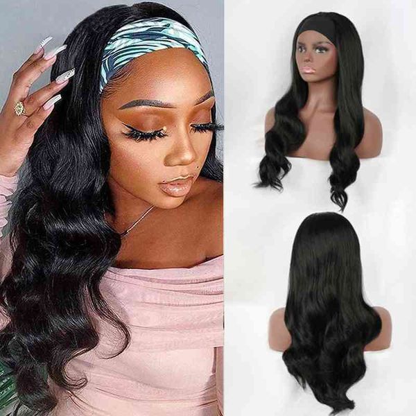 long wavy headband synthetic wigs for black women heat resistant female brown daily use body wave wig 220525
long wavy headband synthetic wigs for black women heat resistant female brown daily use body wave wig 220525