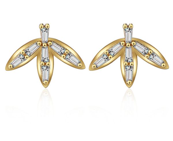 new s925 silver plated small fresh leaf earrings charms women simple exquisite and versatile new mori, Golden
new s925 silver plated small fresh leaf earrings charms women simple exquisite and versatile new mori, Golden