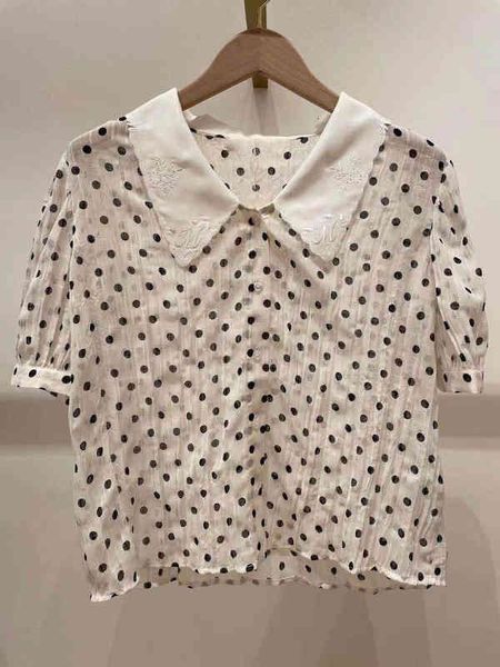 women's polos fadan family spring and summer temperament lady style v-neck wave dot printed short sleeved shirt top, White
women's polos fadan family spring and summer temperament lady style v-neck wave dot printed short sleeved shirt top, White