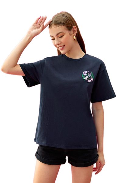 x pylog floral drop shoulder tee r4gf#, White
x pylog floral drop shoulder tee r4gf#, White