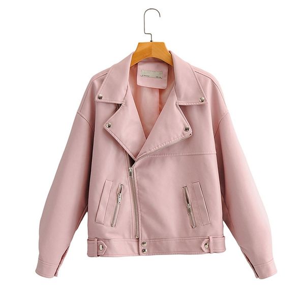 ftlzz autumn women faux leather jacket casual bf loose soft pu motorcycle punk leather coat female zipper rivet outerwear 201214, Black
ftlzz autumn women faux leather jacket casual bf loose soft pu motorcycle punk leather coat female zipper rivet outerwear 201214, Black