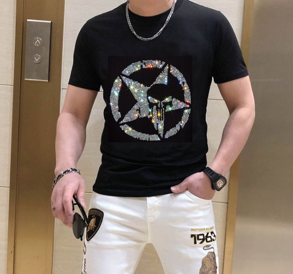 2022 new fashion streetwear man clothing rhinestone men's t-shirts summer casual men t shirts male short sleeve 074, White;black
2022 new fashion streetwear man clothing rhinestone men's t-shirts summer casual men t shirts male short sleeve 074, White;black