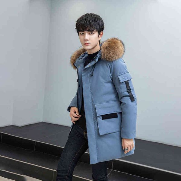 winter warmth men's down jacket thick hooded fur collar fashion outdoor windproof long parka casual chaqueta plumas, Black;brown
winter warmth men's down jacket thick hooded fur collar fashion outdoor windproof long parka casual chaqueta plumas, Black;brown