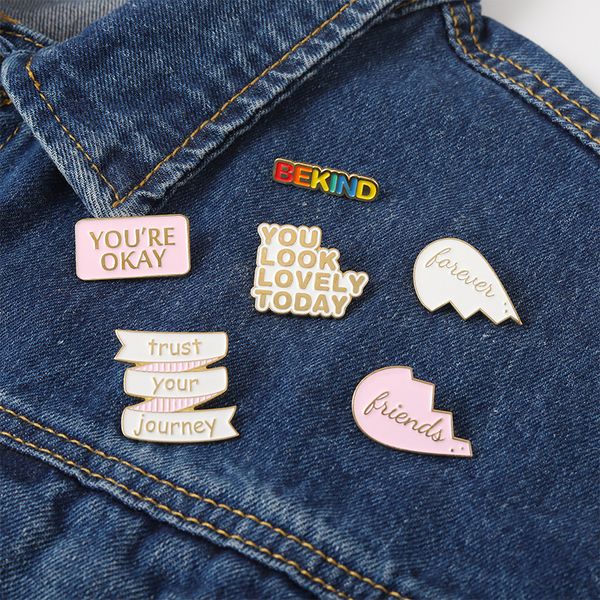 lovely today cute banner enamel pins custom be kind friends forever brooch lapel badge bag cartoon jewelry gift for kids friends, Blue
lovely today cute banner enamel pins custom be kind friends forever brooch lapel badge bag cartoon jewelry gift for kids friends, Blue