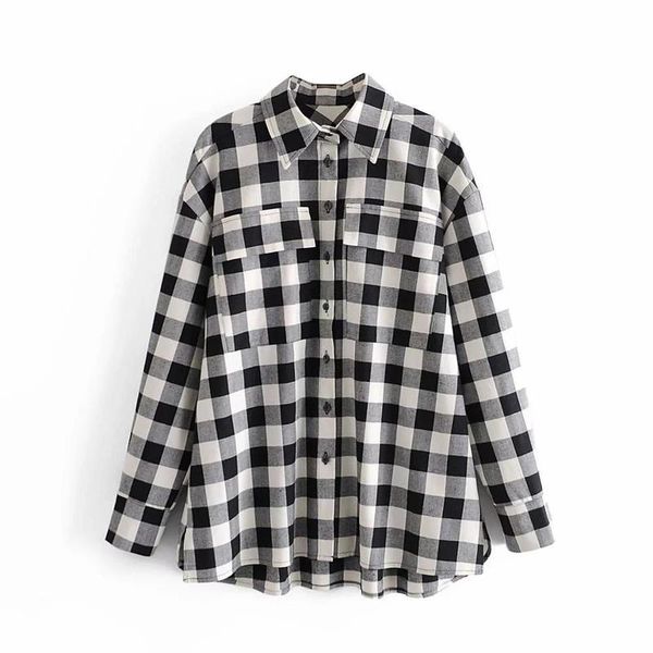 women check shirt long sleeves collared vintage classic retrostyle chic woman blouse femme mujer blusas 210420, White
women check shirt long sleeves collared vintage classic retrostyle chic woman blouse femme mujer blusas 210420, White