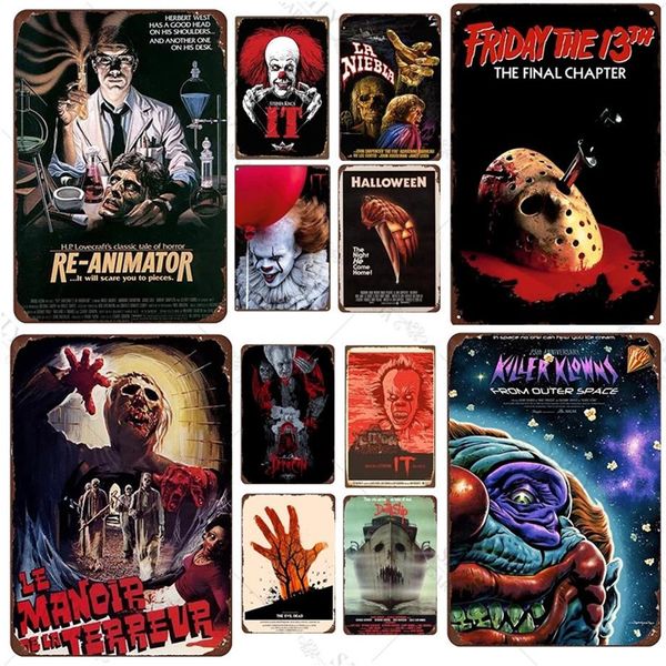 painting vintage horror movies poster metal plate signs shabby chic man cave wall decor tin sign retro cinema stickers home bar pl3128
painting vintage horror movies poster metal plate signs shabby chic man cave wall decor tin sign retro cinema stickers home bar pl3128