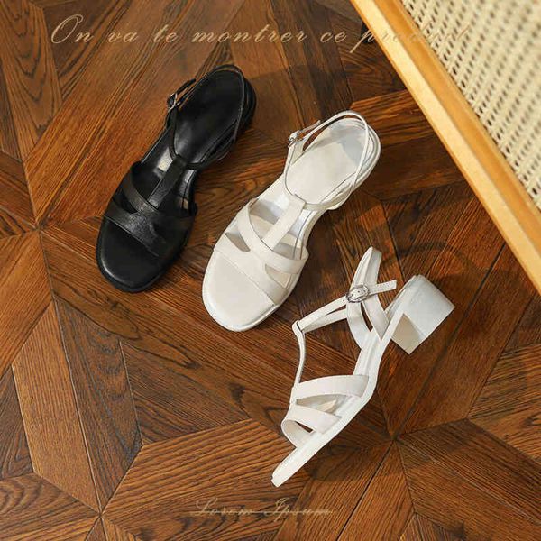 sandals sandals women's thick heel leather t-belt simple medium fashion shoes tkyi, Black
sandals sandals women's thick heel leather t-belt simple medium fashion shoes tkyi, Black
