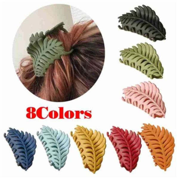 new big leaf hair claw clip for women matte acrylic barrettes solid color hair pins ins simple headwear accessories, Black;brown
new big leaf hair claw clip for women matte acrylic barrettes solid color hair pins ins simple headwear accessories, Black;brown