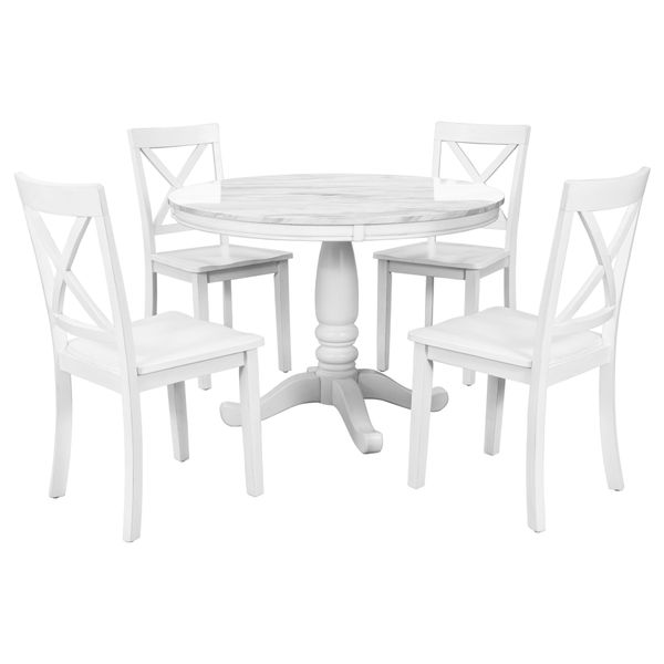 dining room furniture 5 pieces white brown table and chairs set for 4 persons kitchen room solid wood
dining room furniture 5 pieces white brown table and chairs set for 4 persons kitchen room solid wood