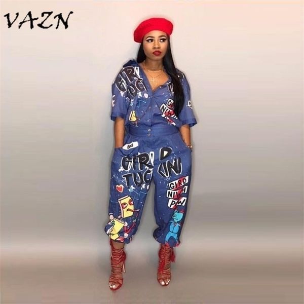 vazn style brand fashion hip hop style women jumpsuit special letter turn down collar half sleeve romper ld8103 y200422, Black;white
vazn style brand fashion hip hop style women jumpsuit special letter turn down collar half sleeve romper ld8103 y200422, Black;white
