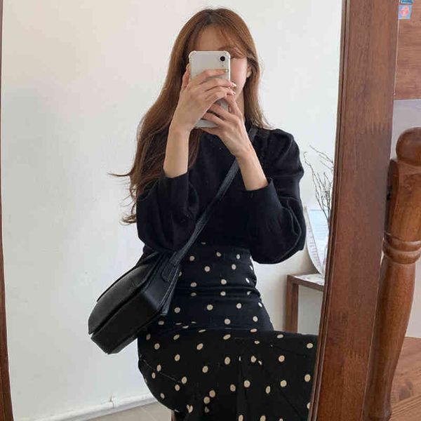 woman skirts spring cute sweet girls polka dot womens high waist a line ruffled trumpet mermaid long 210506, Black
woman skirts spring cute sweet girls polka dot womens high waist a line ruffled trumpet mermaid long 210506, Black