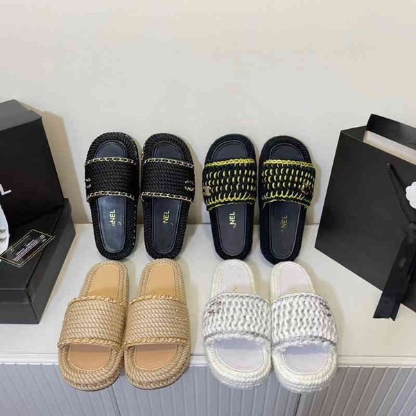 slippers in the spring and summer knitted cool slippers o c h-made wool hemp rope straw knotted thick soled, Black
slippers in the spring and summer knitted cool slippers o c h-made wool hemp rope straw knotted thick soled, Black