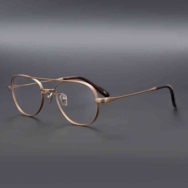 handmade antique bronze matte frosted frame versatile pilot pure titanium glasses simple for men and women, White;black
handmade antique bronze matte frosted frame versatile pilot pure titanium glasses simple for men and women, White;black