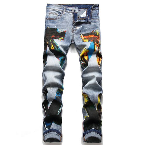 2022 mens designer jeans fashion denim pants for male skinny ripped destroyed stretch slim fit jean beam foot trousers clothing 46-52, Blue
2022 mens designer jeans fashion denim pants for male skinny ripped destroyed stretch slim fit jean beam foot trousers clothing 46-52, Blue