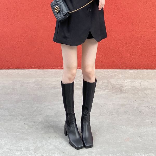 boots autumn winter simple korean version square head thick heel stitched long boots back zipper socks fashion women tywu, Black
boots autumn winter simple korean version square head thick heel stitched long boots back zipper socks fashion women tywu, Black