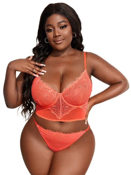 plus contrast lace underwire lingerie set s5jv#, Black;white
plus contrast lace underwire lingerie set s5jv#, Black;white