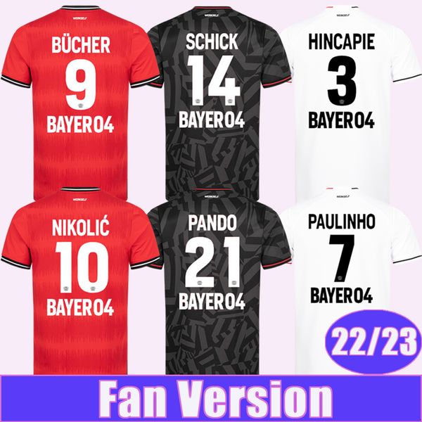 22 23 bayer 04 leverkusen mens soccer jerseys paulinho pohjanpalo adli schick andrich wirtz hlozek ch. aranguiz home away football shirts un, Black;yellow
22 23 bayer 04 leverkusen mens soccer jerseys paulinho pohjanpalo adli schick andrich wirtz hlozek ch. aranguiz home away football shirts un, Black;yellow