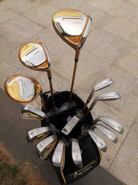 

ups/fedex complete set golf clubs s-07 4 stars driver woods+irons+putter r/sr/s flex available headcovers